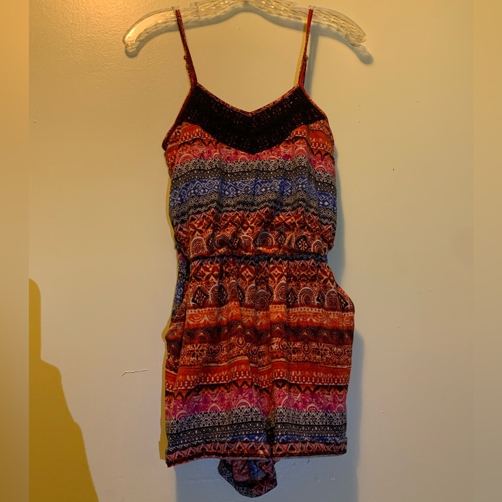 Xhilaration Multicolor Patterned Romper